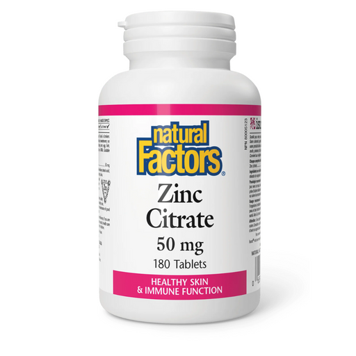 Natural Factors Zinc Citrate 50mg 180tabs