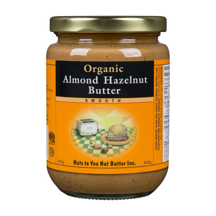 Nuts to You Almond Hazelnut Butter Organic Smooth 365g