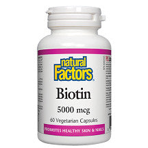 Natural Factors Biotin 5000mcg 60 V-Caps