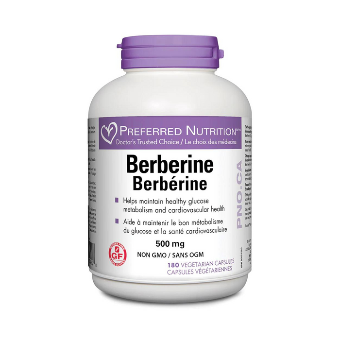 Preferred Nutrition Berberine 500mg 180vcaps