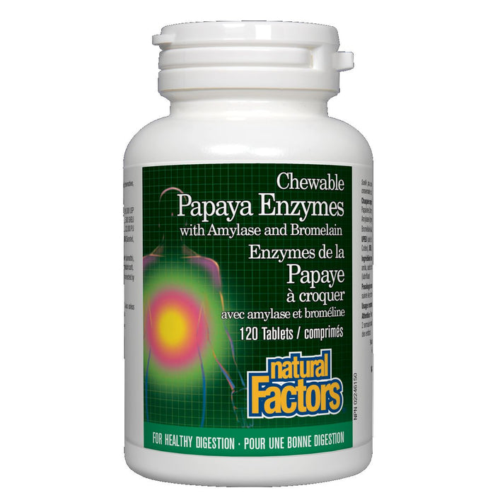 Natural Factors Papaya Enzyme 120 chewable tabs