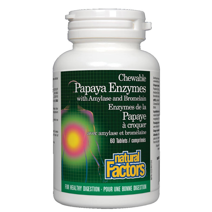 Natural Factors Papaya Enzyme 60 chewable tabs