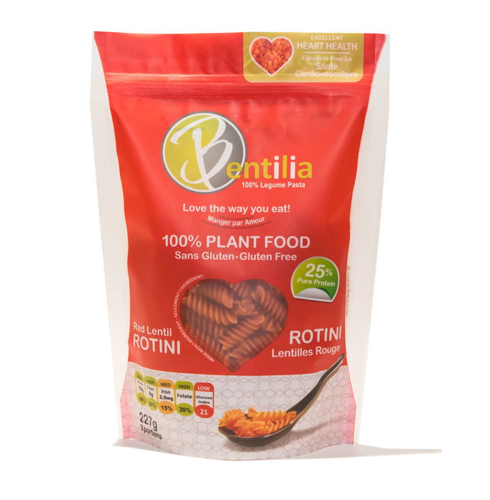 Bentilia G/F Plant Based Pasta Red Lentil Rotini