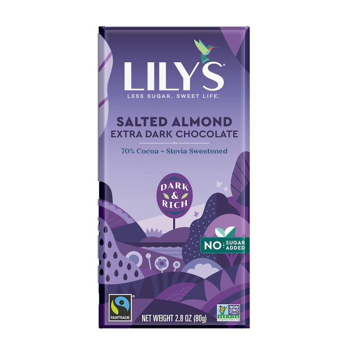 Lily's Sweets Salted Almond Chocolate Bar 85g