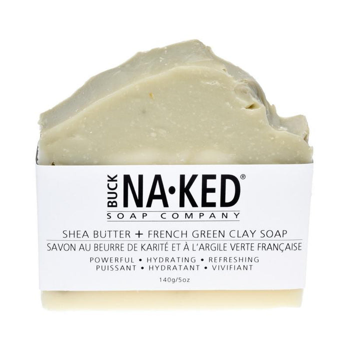 Buck Naked Soap Shea Butter French Green Clay 150g