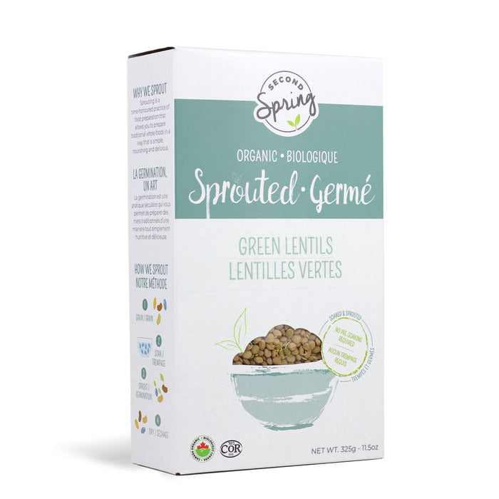 Second Spring Sprouted Green Lentils 325g