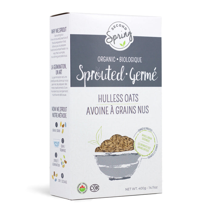 Second Spring Sprouted Hullesss Oats 400g