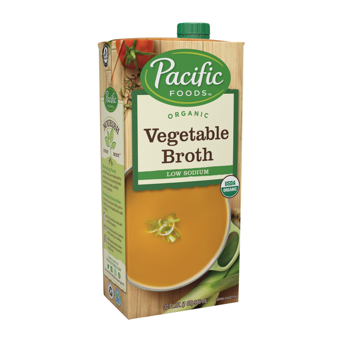 Pacific Foods G/F Organic Low Sodium Vegetable Broth 1L
