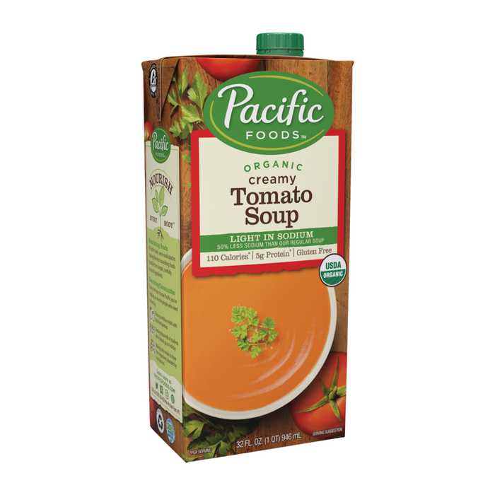 Pacific Foods G/F Organic Creamy Low Sodium Tomato Soup 946ml