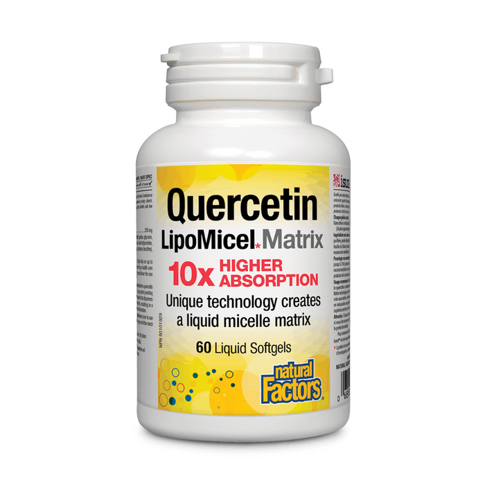 Natural Factors Quercetin Lipomicel Matrix 60 Softgels