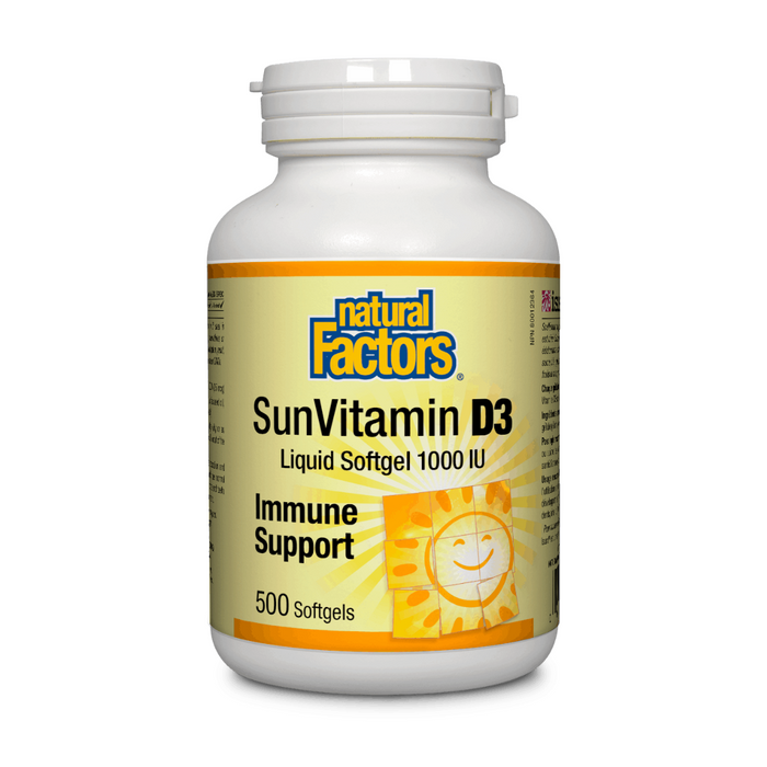 Natural Factors SunVitamin D3 1000IU 500 softgels