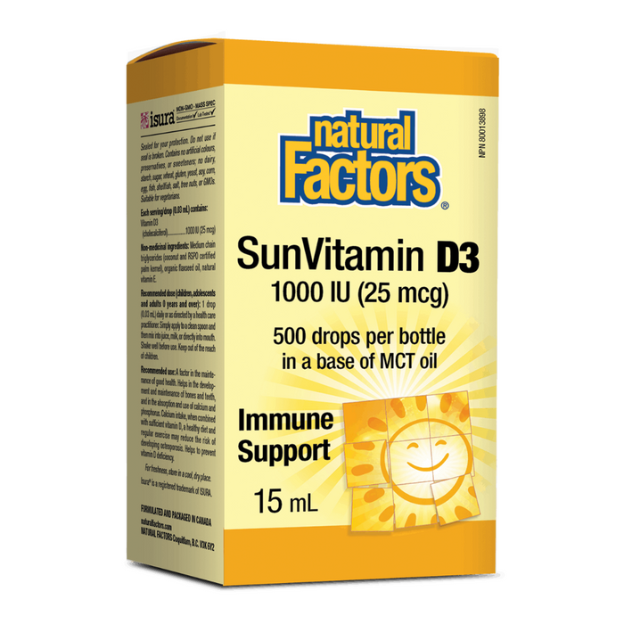 Natural Factors SunVitamin D3 1000IU 15ml