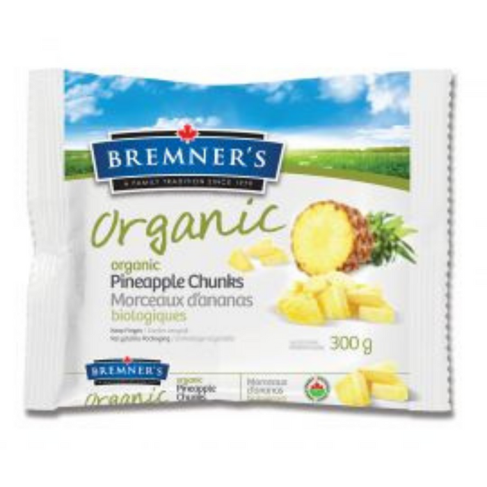 Bremner's Frozen Organic Pineapple Chunks 300g
