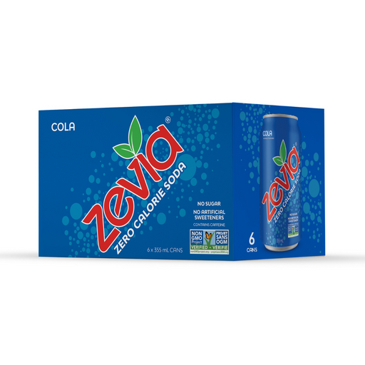 Zevia 0 Calorie Soda Cola 6 Cans