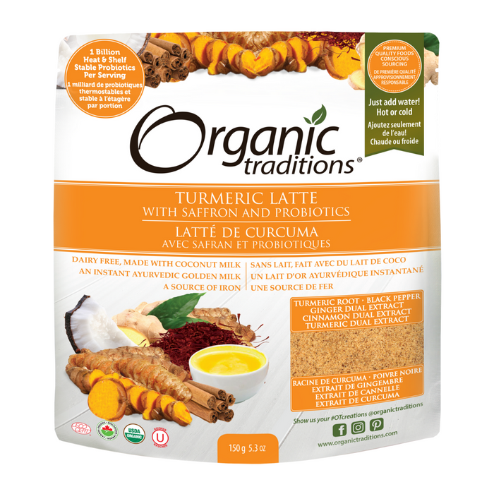 Organic Traditions Latte Turmeric with Probiotics 150g
