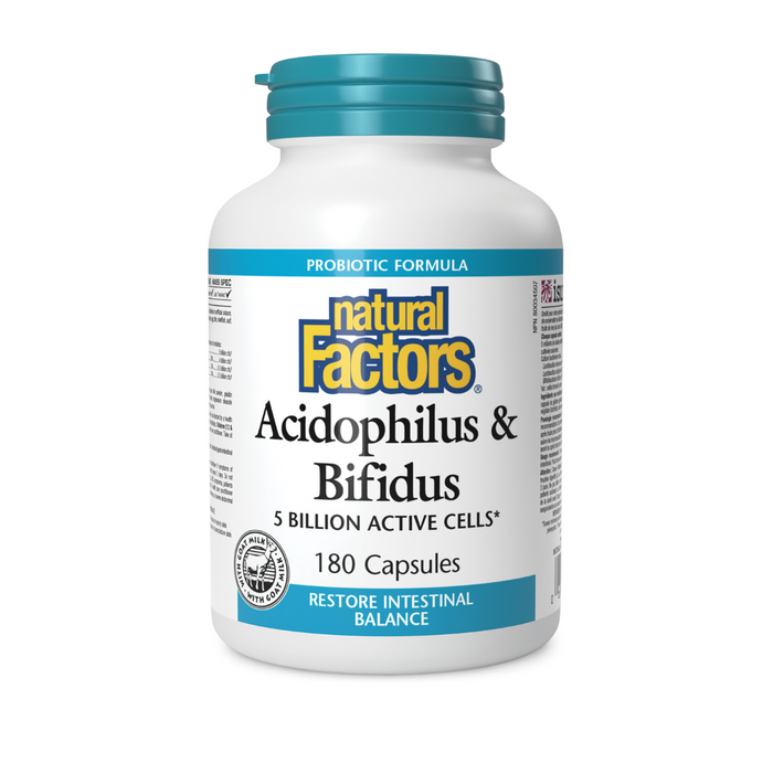 Natural Factors Acidophilus & Bifidus 180 caps