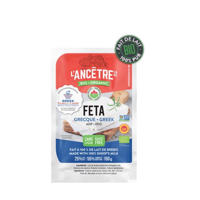 L'Ancetre Organic Feta 100% Sheeps Milk 150g
