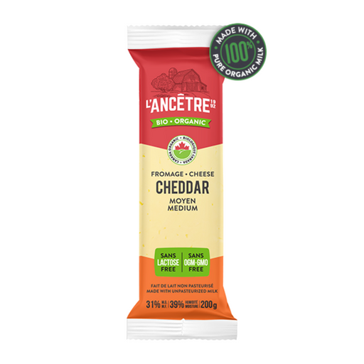 L'Ancetre Organic Medium Cheddar 200g