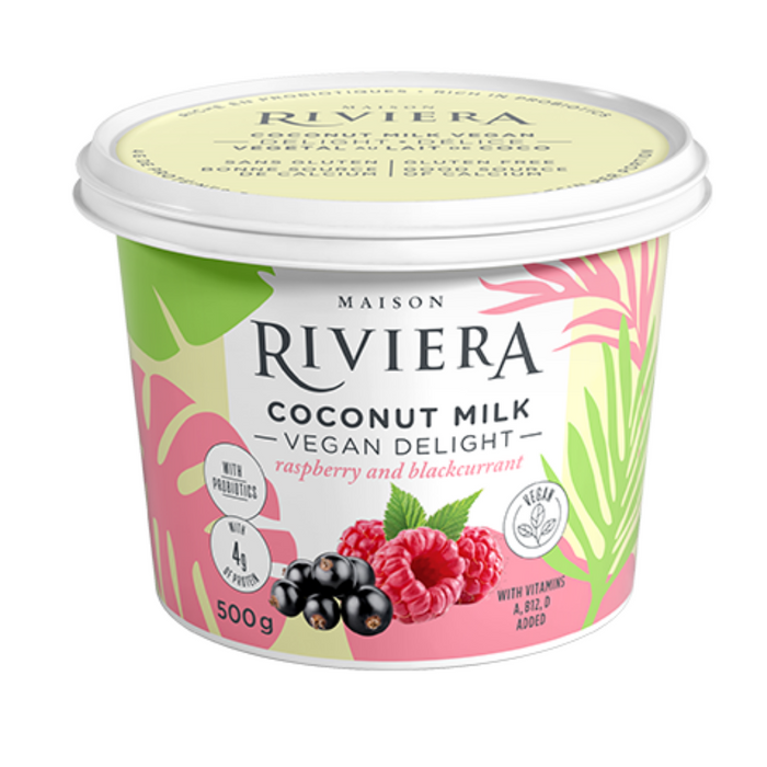 Riviera Vegan Coconut Milk Delight Raspberry Black Currant 500g