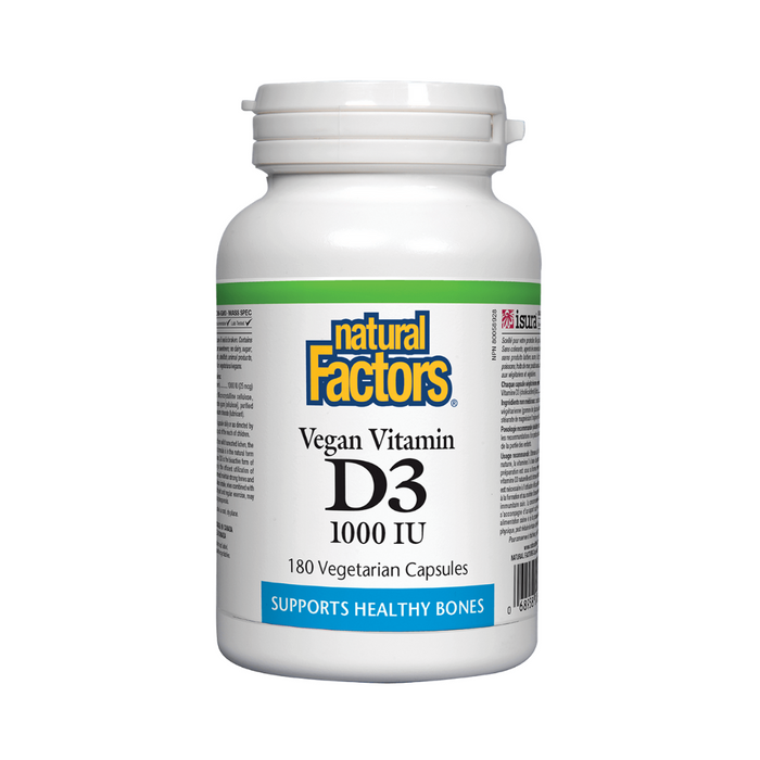Natural Factors Vegan Vitamin D3 1000IU 180caps