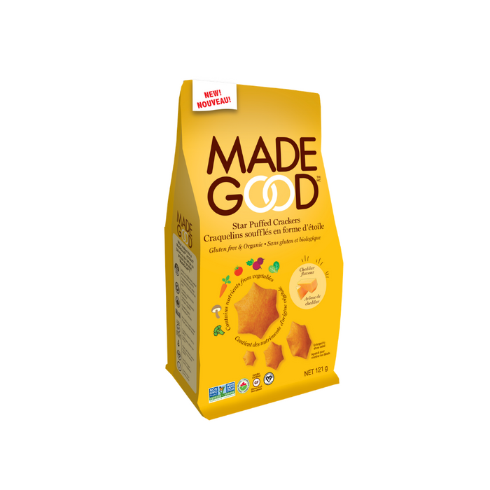 Made Good Star Puffed Crackers Cheddar Flavour 121g