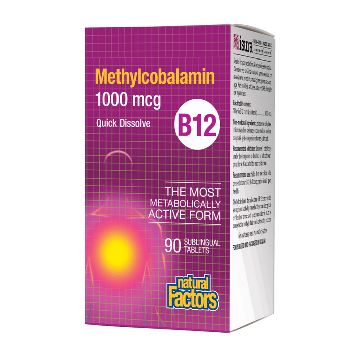 Natural Factors B12 Methylcobalamin 90tabs