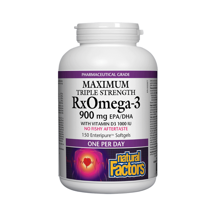 Natural Factors RxOmega-3 W/Vitamin D3 150caps