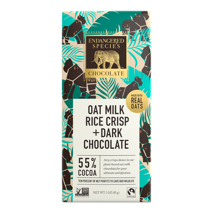 Endangered Species Oat Milk and Rice Crisp Chocolate Bar