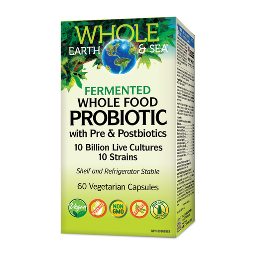 Natural Factors Whole Earth and Sea Probiotic Fermented Vegan 10B 60vcaps