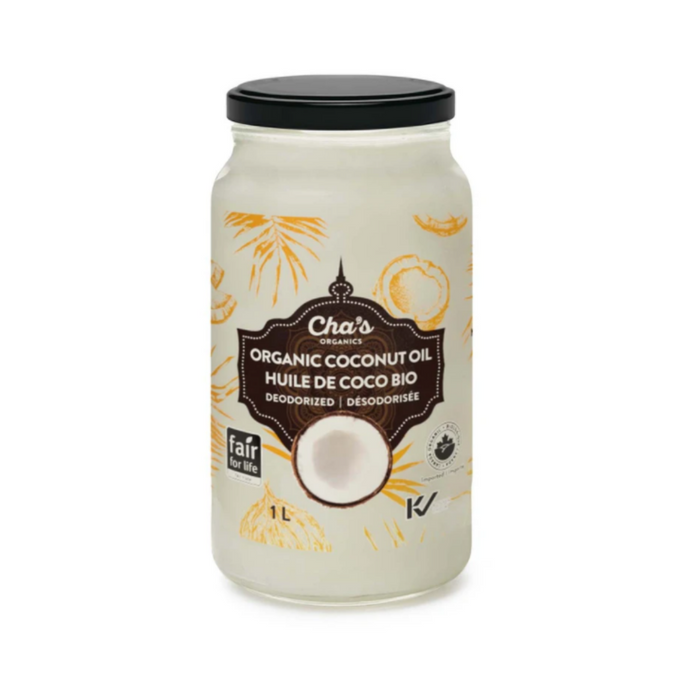 Cha's Organic Deodorized Coconut Oil 1L