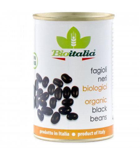 Bioitalia Beans Black Boiled Organic 398mL