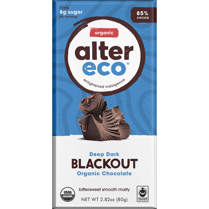 Alter Eco Chocolate Bar Blackout Dark 85% 80g