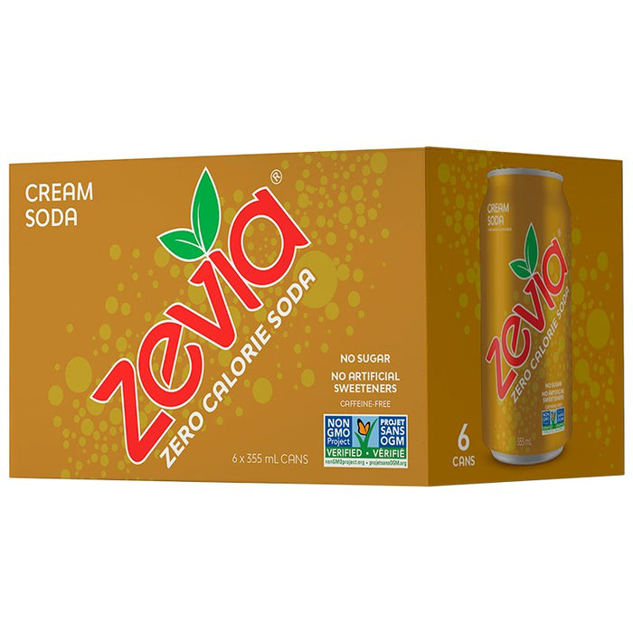 Zevia Zero Calories Cream Soda 6 packs