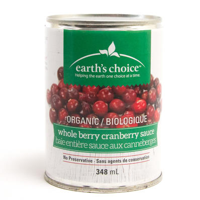 Earth's Choice Organic Whole Cranberry Sauce 348ml