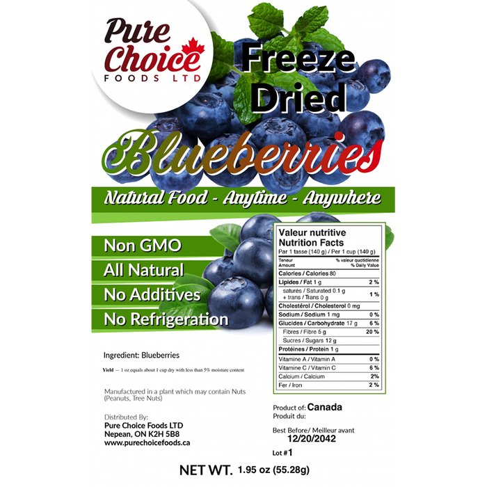 Pure Choice Freeze Dried Blueberries