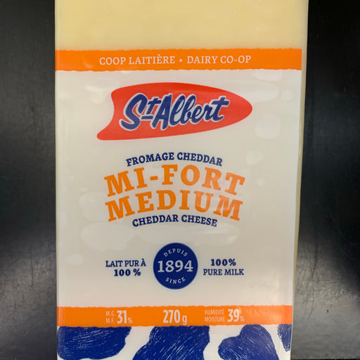 St. Albert Medium Cheddar Cheese 270g