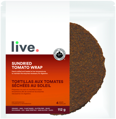 Live Organic Sundried Tomato Wraps 112g