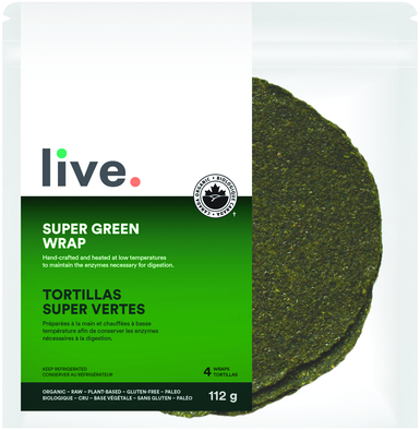 Live Organic Super Green Wraps 112g