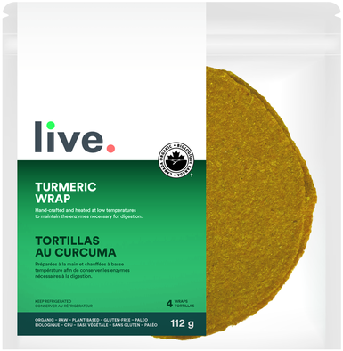 Live Organic Turmeric Wraps 112g