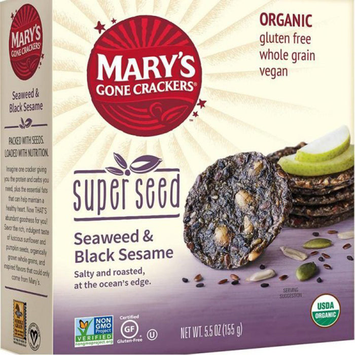 Mary's Super Seed Crackers Seaweed & Black Sesame