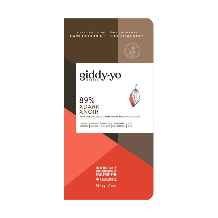 Giddy Yo Chocolate Organic - Extra Dark 89% 62g