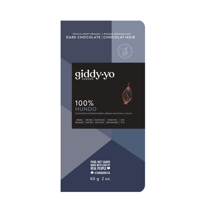 Giddy Yo Chocolate Organic - Hundo 100% 62g