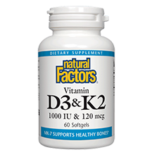 Natural Factors Vitamin K & D 60sg