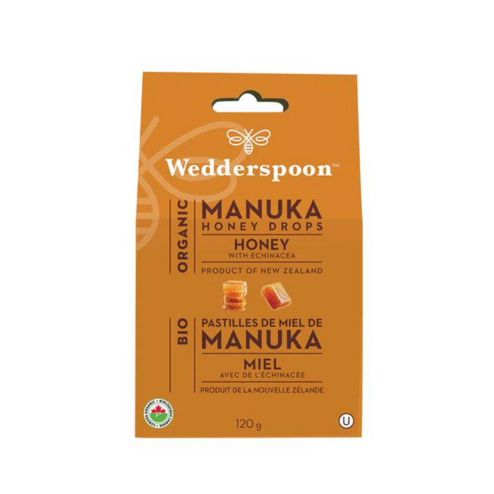 Wedderspoon Organic Manuka Honey Drops with Echinacea 120g
