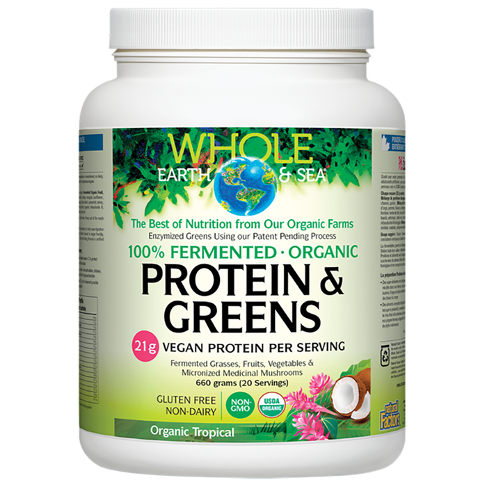 Whole Earth and Sea Protein and Greens Organic Tropical 660g